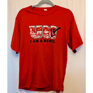 UNLV i am a rebel mtv cool design shirt red see measurements Silky Feel thickish